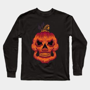 Pumpkin Skull Long Sleeve T-Shirt